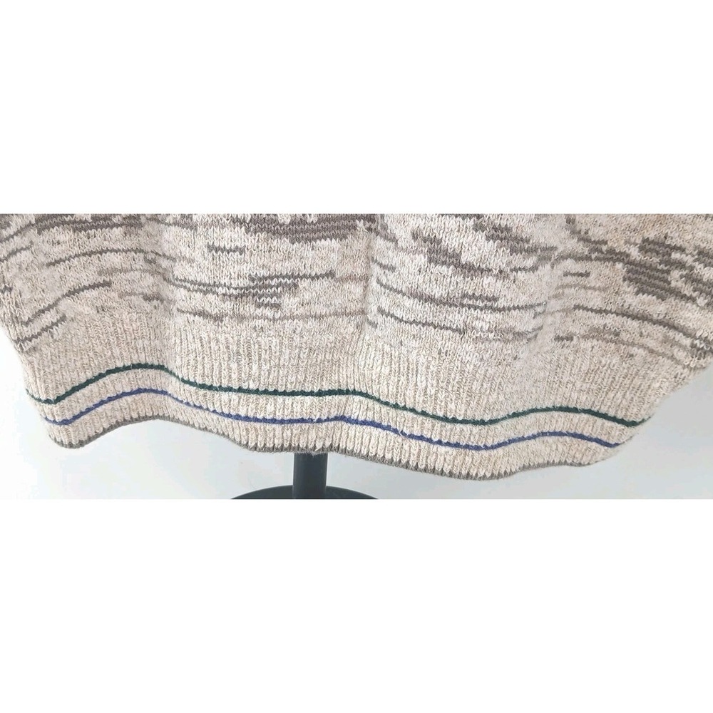 Roundtree &York Vntg Cotton Knit W/ Mallard Ducks Embroidery Grandpa Sweater Lg - Picture 9 of 10